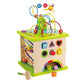 Country Critters Wooden Activity Play Cube By Hape | Wooden Learning Puzzle Toy For Toddlers, 5-Sided Activity Center With Animal Friends, Shapes, Mazes, Wooden Balls, Shape Sorter Blocks And More, 13.78 X 13.78 X 19.69 Inches