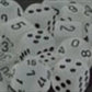 d6 16mm 12 Dice Set Frosted Clear w/Black CHX27601