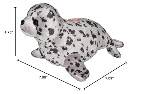 WILD REPUBLIC Harbor Seal Plush Toy, 8" Stuffed Animal, Authentic Sound, Eco-Friendly Material, Model 23318, Seal Harbor Color