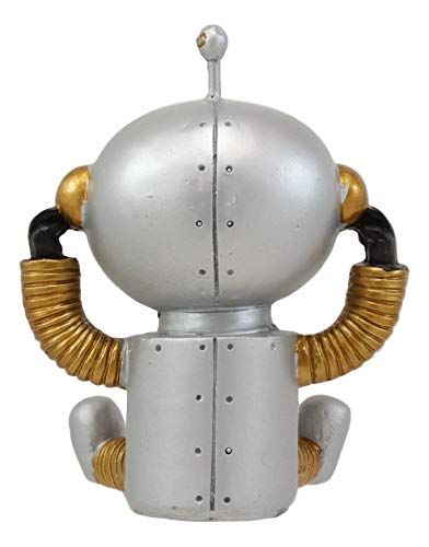 Ebros Gift Furrybones Gadget Figurine Hooded Skeleton Monster Retro Robot Collectible Decor Statue Gothic Dod Cyborg Ufo Tin Man Themed Furry Bones Decorative Sculpture