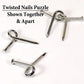 Twisted Nail Puzzle, Bundle Of 12 Identical Puzzles, For Ages 13 And Older