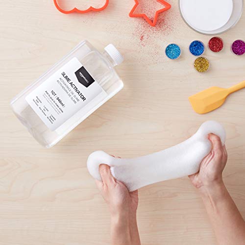 Amazon Basics Slime Activator Solution - 1 QT (946ml), Transparent, Model AC1QT, Ideal for Crafting and DIY Projects