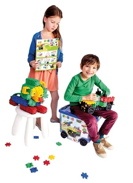 Clics Basic Set of 560 Pieces Construction Toys, Educational STEM Blocks, 20 in 1, Plastic, Glitter, Model CB606