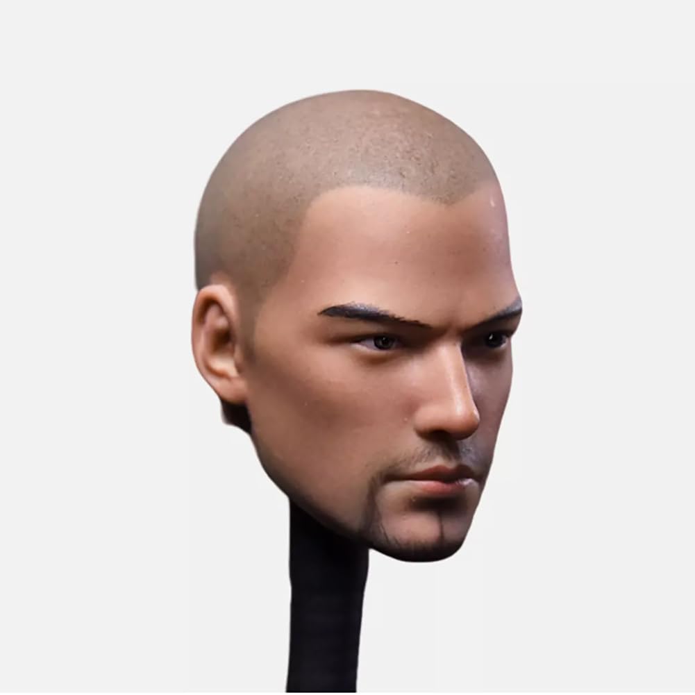 SOUFORCE 1/6 Scale Male Head Sculpt Holy Monk Bald Man Head for 12inch Phicen,TBLeague Action Figure Body