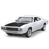 Aldorado 1:24 Dodge Charge F7 - White Alloy Diecast Pullback Metal Car Toy With Sound Light & Opening Doors - Great Gift Toy For