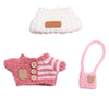 Clothes for Doll (NO Doll)   Handcrafted Crochet 3-Piece Set for 17cm Dolls  enhanced Outfit with Accessories for   Stylish Clothes for Dolls(Style C)