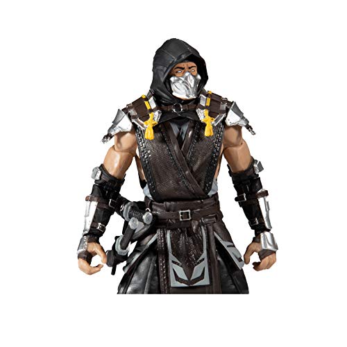 McFarlane Toys Mortal Kombat Scorpion Action Figure, 7" Plastic, Model 11038-8, The Shadow Skin Variant
