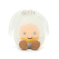 Jellycat Amuseables Boiled Egg Bride Plush Toy, 5.5" Yellow/White, Small Polyester Stuffed Animal - Fun Wedding Gift