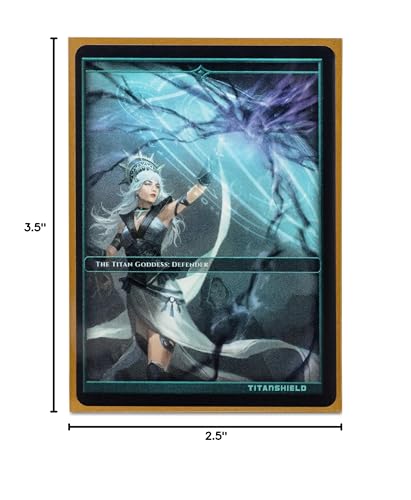 Titanshield Premium 150 Gold Sleeves Compatible With Mtg Magic The Gathering, Lorcana, Board Games And Trading Cards 2.5'' X 3.5