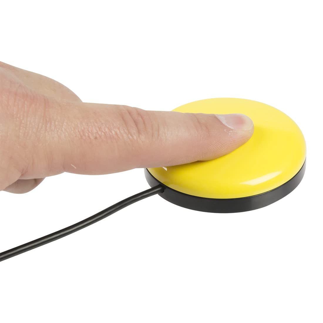AbleNet Buddy Button Switch Yellow - Assistive Technology Interactive Switch for Communication and Accessible Play - Product# 57