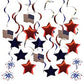 Ubersweet Imported 30pcs Hanging Swirls USA America 4th July Cutout Decoration Photo Prop_68053