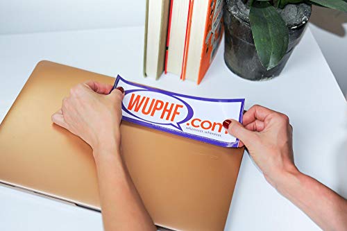 The Office Wuphf.Com Sticker - White 8.25-Inch X 2.75 -Inch With Red & Blue Print - Sitcom Social Media Startup Spoof - Great Gift For Hit Comedy Television Series Fans - For Home, Work, School