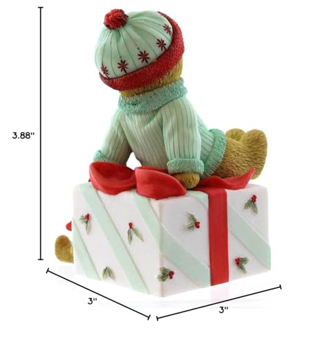 Cherished Teddies Collection Bear Sitting On Present Figurine