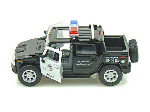 KiNSMART H2 Hummer SUT Police Truck Interceptor 5'' 1:36 Scale Die Cast Metal Model Toy