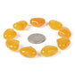 Yellow Agate Gemstone Healing Crystal 1 Inch Mini Puffy Heart Pocket Stone Iron Gift Box (Pack Of 10)