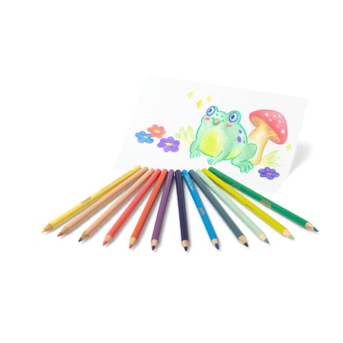 Crayola Pastel Drawing Pencils, Pack of 12, Assorted Colors, Wood Material, Model 68-3366