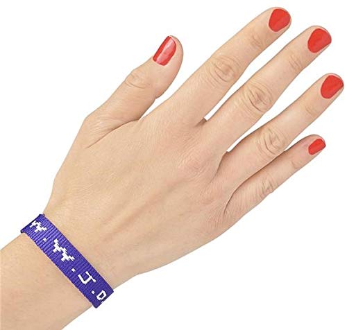 Rhode Island Novelty W.W.J.D. Webbing Bracelet Assortment (12 Pc)