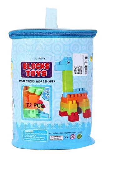 Dalvadibrothers Building Block Toys Set Multicolour  72 Pieces | Educational Construction Blocks For Kids | Creative Stem Learn
