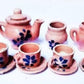 HC THE CRAFTS Ceramic Kids Tea Set with Saucers  DIY Kitchen Tea Toy (Brown)