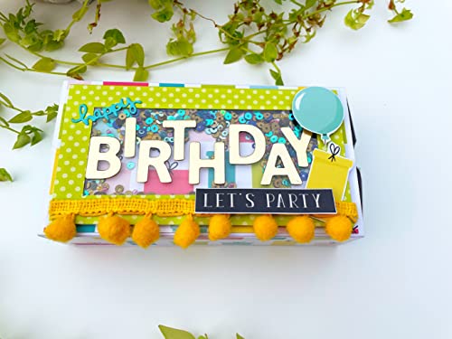 Crafted Forever Surprise/Prank Jumping Out Cubes Mini Album For Birthday, Pop Up Card, 5 Blank Cubes Included, Can Hold 20 Photo