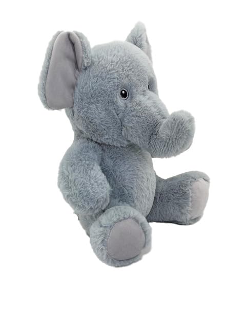 Anico 10'' Plush Grey Elephant With Embroidered Eyes
