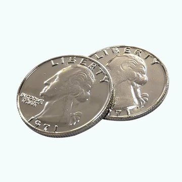 Sumag 1 Pc Double Sided Quarter Dollar (Heads) Magic Tricks Double Face Coin Magic Accessories Close Up Street Illusions Gimmicks For Magicians