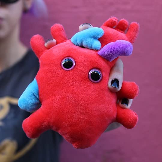 GIANTmicrobes Heart Plush Stuffed Animal, Medium Red Anatomical Heart Toy, Model GM052, Perfect Gift for Cardiologists and Heart Surgery Survivors
