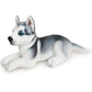 Elainren Lifelike Furry Husky Stuffed Animals Puppy Toy Realistic Huskies Chubby Anime Pillow Super Soft Siberian Husky Toy Plus