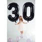 Toniful 40 Inch Black Large Numbers Balloon Birthday Party Decorations, Foil Mylar Big Number Balloon Digital 50 For 50Th Birthd