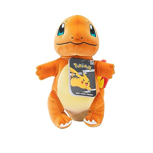 Pok  mon Charmander Select Velvet Plush - 8-Inch Charmander Plush with Unique Velvet Fabric and Authentic Details