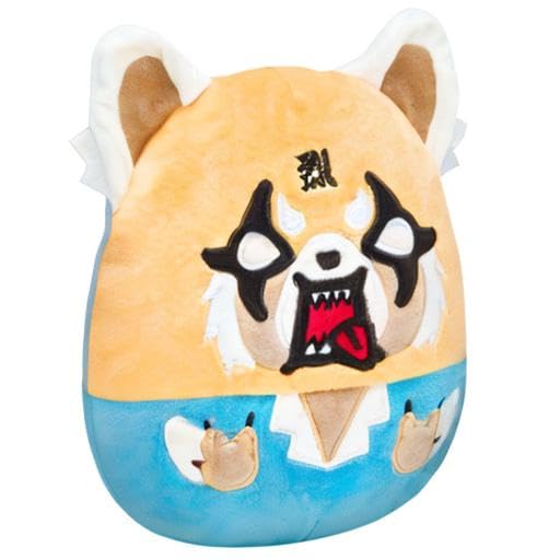 Squishmallow Official Kellytoy Sanrio Squad Squishy Stuffed Plush Toy Animal (Aggretsuko (Rage), 6.5 Inch)