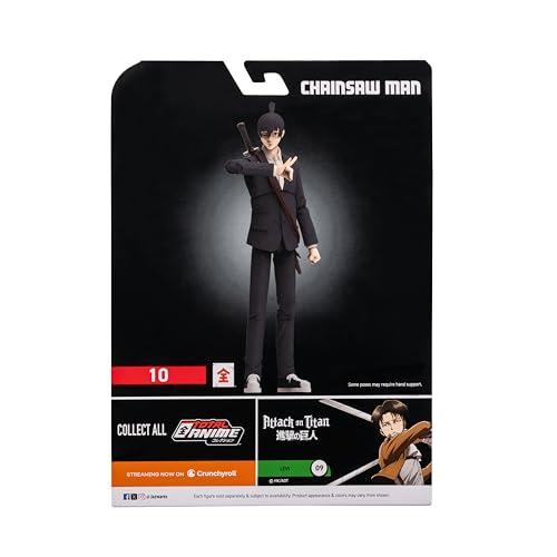 Total Anime AKI Hayakawa Figure - 6.5" Plastic Collectible with Swappable Faceplates, Alternate Hands, Weapons, Aki Hayakawa Model KAZ0013