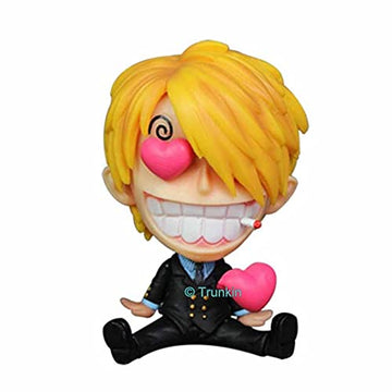 Trunkin One Piece Anime Mini Action Figures Black Leg Straw Hat Pirate Vinsmoke Sanji Action Figure Figurine