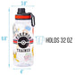 Silver Buffalo 32 oz Plastic Water Bottle - Pokemon Trainer Icons with Stickers, Model PK1515L5
