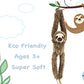 Howboutdis 20 Inch Brown Hanging Sloth - Stuffed Animal - Ultra Soft Plush - Hands And Feet Connect - Realistic Design - Great Gift Or Prize