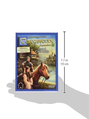 Z-Man Games Carcassonne Inns & Cathedrals EXPANSION 1 | Board Game for Adults and Family | Strategy,Medieval Adventure Board Gam