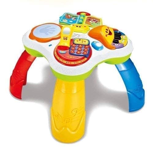 Glaceon Play & Learn Baby Activity Table,Baby,Educational Baby Musical Toy with Shape Sorting,Sound Toy with Music,Keyboard,Book