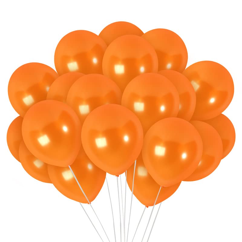 Treasures Gifted Metallic Orange Balloons - Burnt Orange Balloons - Orange Latex Balloons 12 Inch - Dark Orange Balloons - Orang