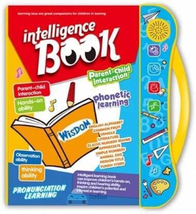Royaldeals Toys Musical Learning Study Book With Number, Letters, Animals, Relationships, Poems, Instruments Learning Toys For 3