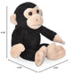 Wild Republic Pocketkins Eco Chimpanzee, Stuffed Animal, 5 Inches, Plush Toy, Made From Recycled Materials, Eco Friendly
