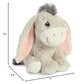 Aurora® Inspirational Precious Moments™ Dusty Donkey Stuffed Animal - Cherished Memories - Enduring Comfort - Gray 8.5 Inches