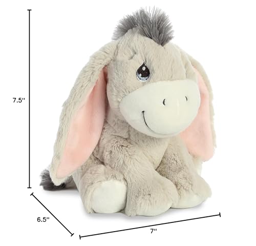 Aurora® Inspirational Precious Moments™ Dusty Donkey Stuffed Animal - Cherished Memories - Enduring Comfort - Gray 8.5 Inches