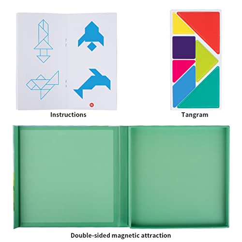 Travel Games Tangrams, Magnetic Travel Games for Road Trips Kids Board Game Educational Toys Kids Game for 3+