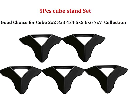 Goodcube Cube Stand Plastic Speed Cube Holder - Black Cube Base - 5Pcs