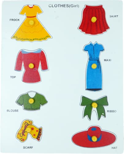 Tantrums Preschool Girl Dress Up Puzzle Set for Cloth Dress Up Leaning | Education Puzzle Learning Aid for Kids (Multicolor Piec
