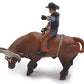 Little Buster Toys Bucking Bull And Rider 2 Pack - Brown Bull W/Rider And Black And White Bull W/Rider