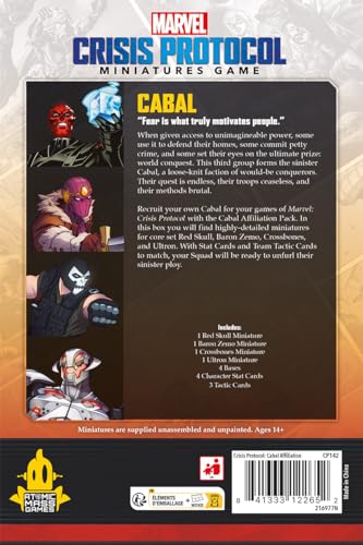 Atomic Mass Games Marvel: Crisis Protocol Cabal Affiliation Pack - Assemble Your Villainous Cabal! Tabletop Superhero Game, Ages