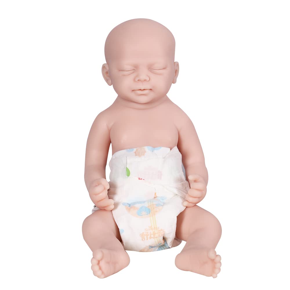 Aisite Full Silicone Reborn Baby Dolls - 18 Inch Unpainted Baby Doll Boy, Christmas&Birthday Gifts, Suitable For 3+