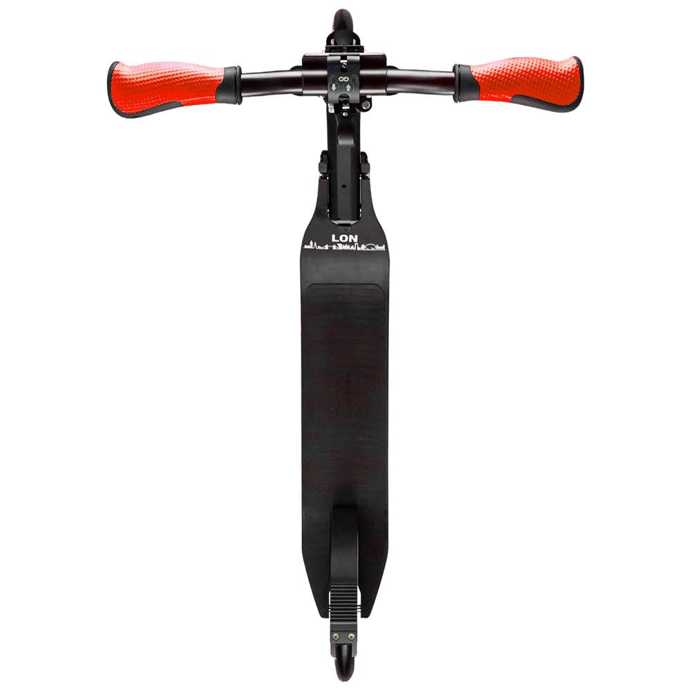 Crazy Skates Foldable Kick Scooter - Kick Scooters For Adults, Teens And Kids With Carrying Strap - Fast Folding, Adjustable Handlebars And Lightweight - London Scooter (Lon) - Red