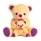 Nihan Enterprises Cute & Soft Mother and Baby Teddy Bear Cream Valentine and Birthday Gifts Lovable Special Gift (45 cm) Cream C